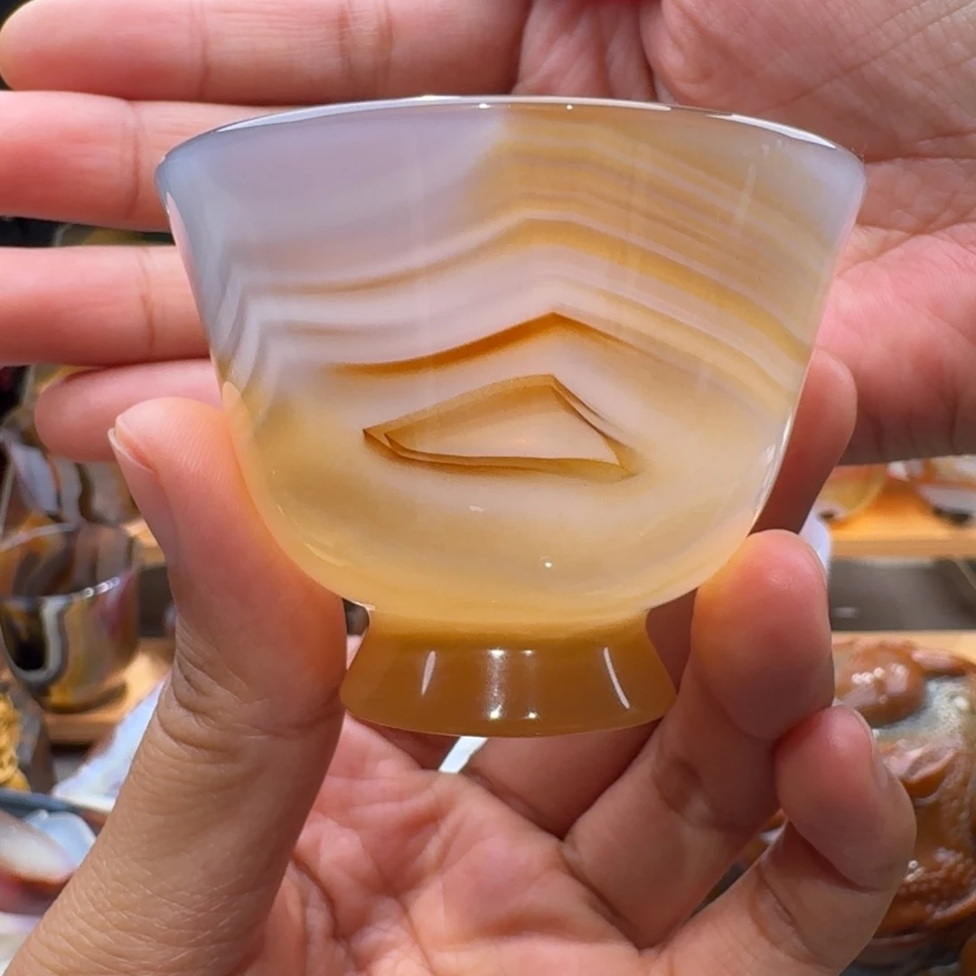 玛瑙/玉髓未镶嵌玛瑙茶杯50毫升