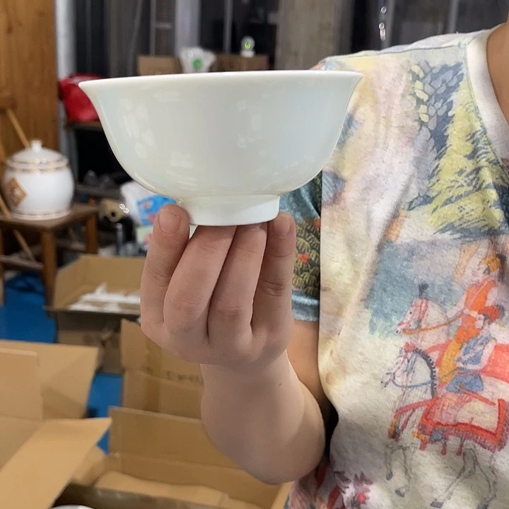 瓷片云青4.75英寸米饭碗六个，包邮
