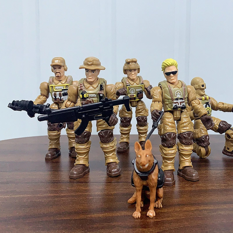 海军陆战队特种兵模型军人警察CS公仔人偶军事儿童关节可动大兵