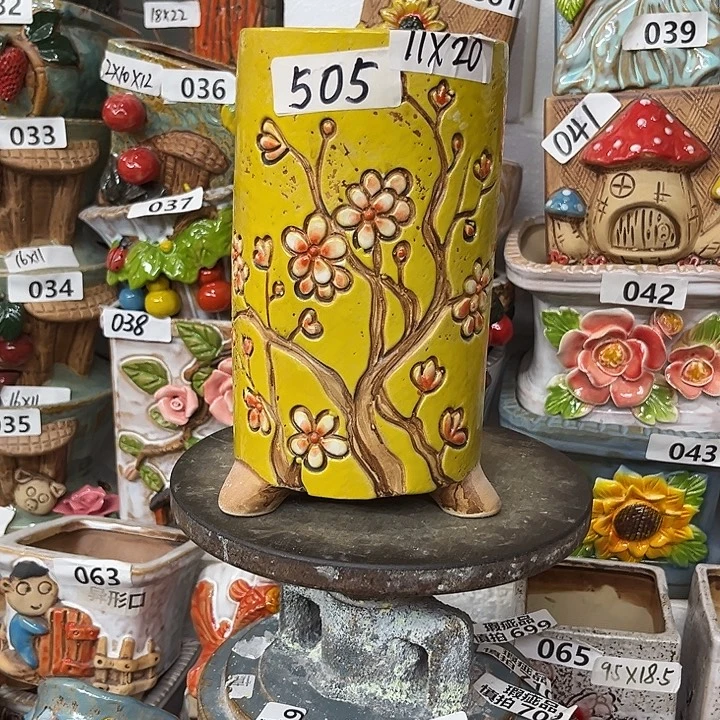 粗陶材质多肉花盆