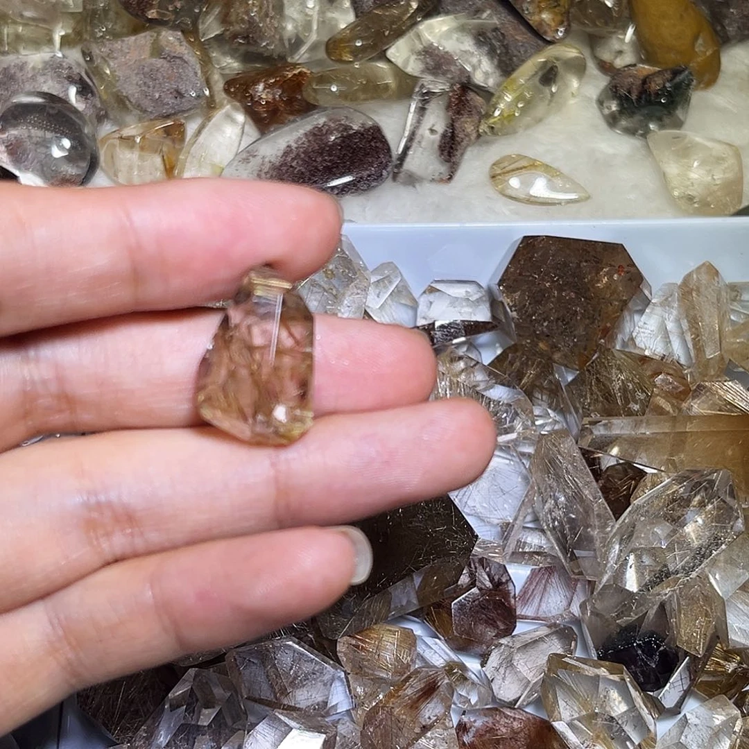 月***子烟晶戒指银S925镶嵌