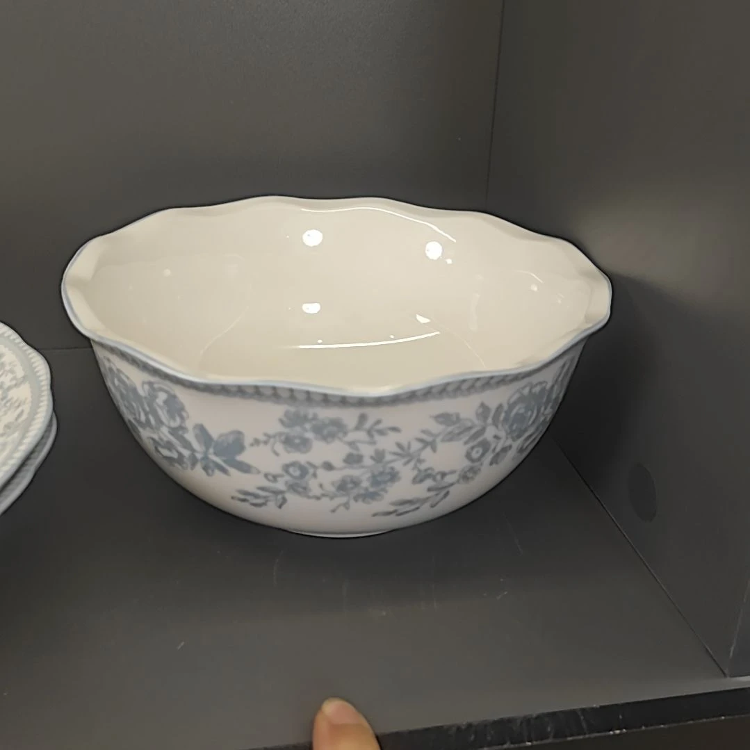 微瑕陶瓷餐具釉下彩8寸碗