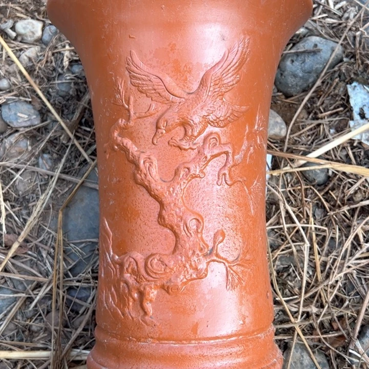 红陶紫砂兰花盆微瑕