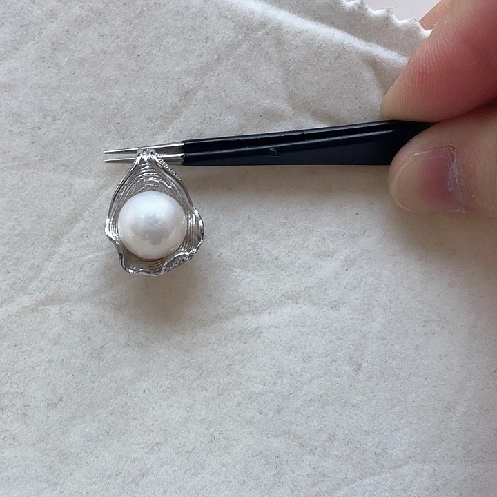 吊坠(不含链)海水珍珠银S925镶嵌