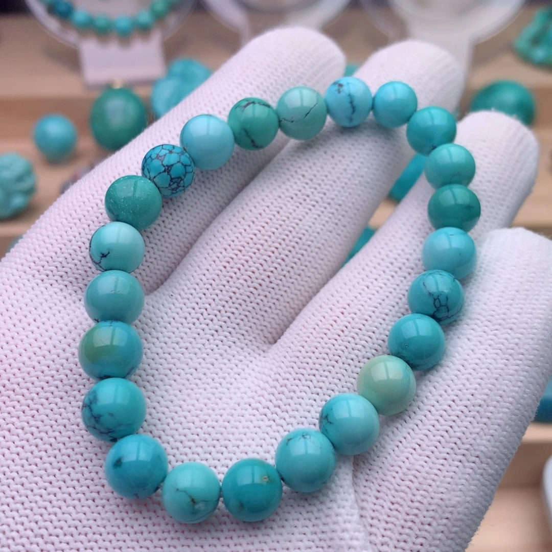 绿松石未镶嵌配饰圆珠单圈