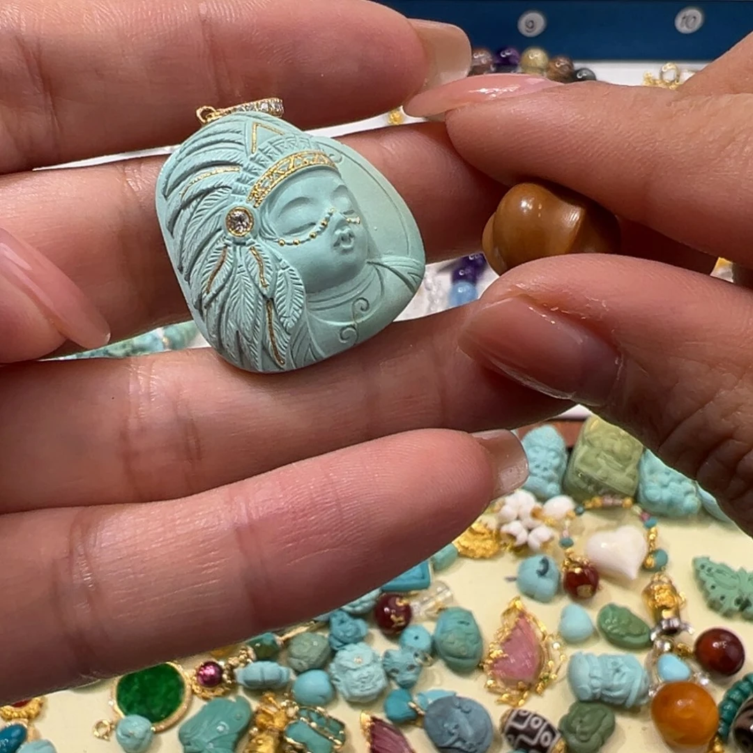 猴头核桃吊坠毛****鱼配件