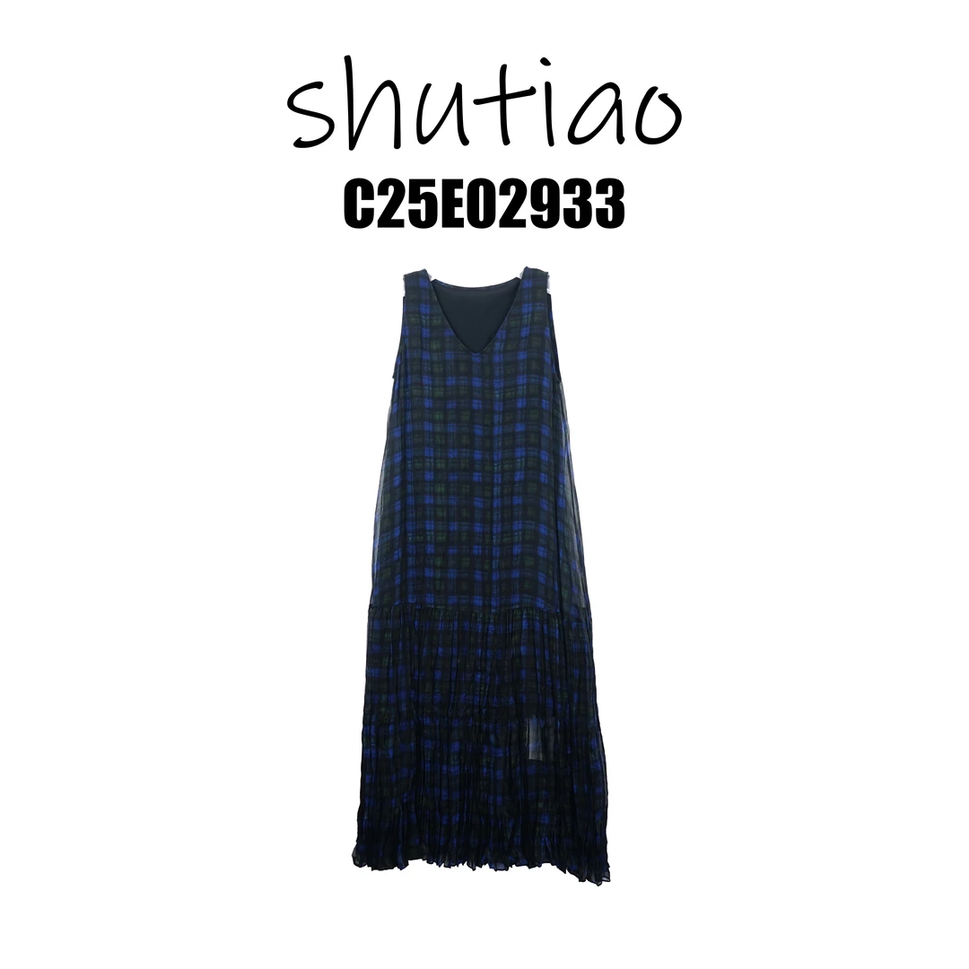 【SHUTIAO】2025夏季：新款小众设计款连衣裙C25E02933