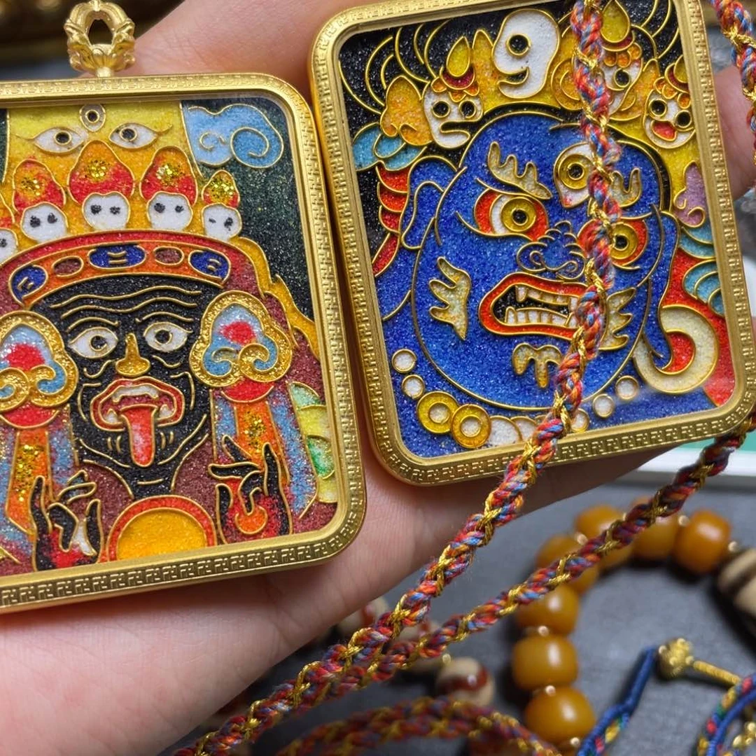 琉璃颈饰?****唐卡手绘男女同款