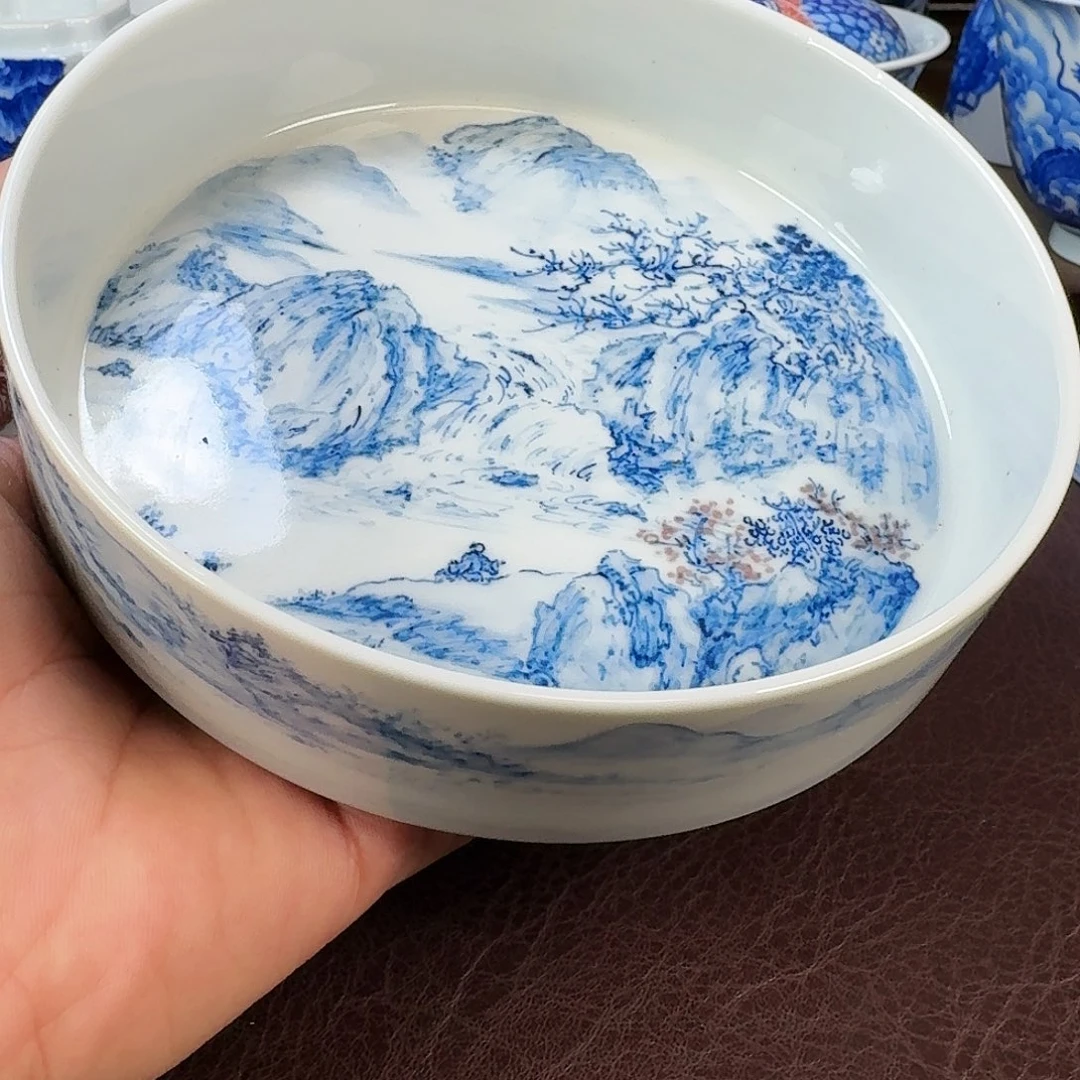 瓷片ω**生现代景德镇陶瓷手绘茶具