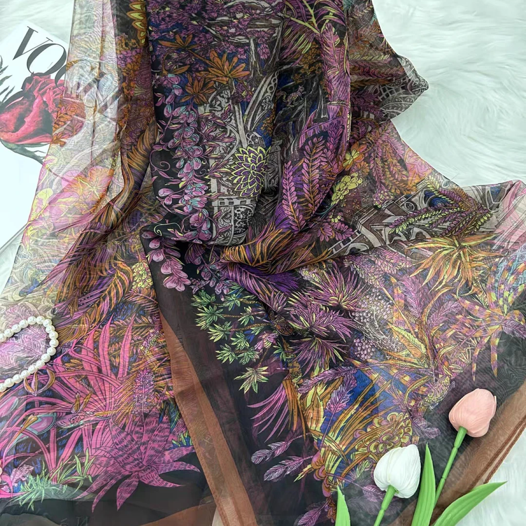 T002【紫美人】130*180 高端云朵纱女士品质丝巾长条薄款爆款丝巾