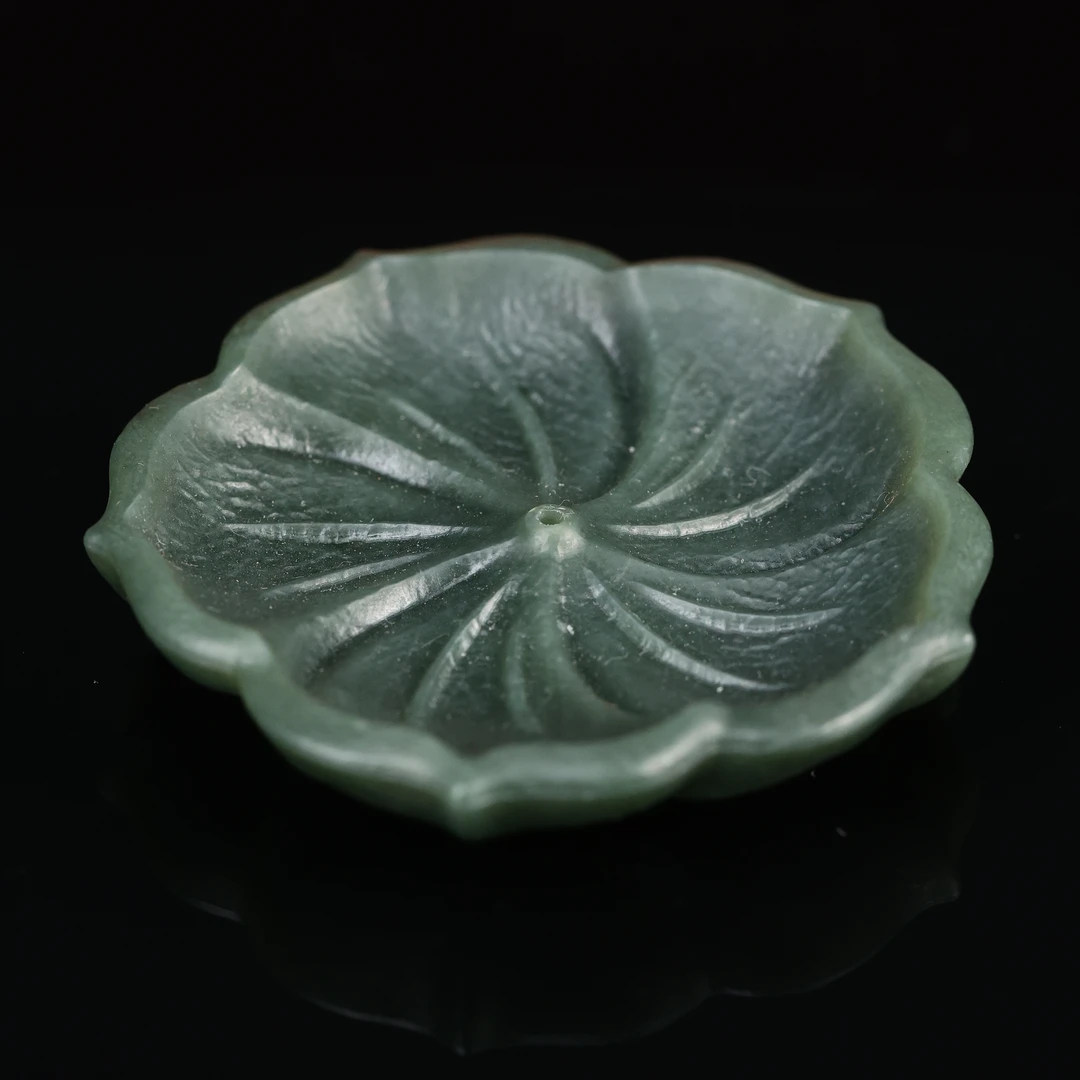 dx和田玉黑青莲叶香插syh2511231235