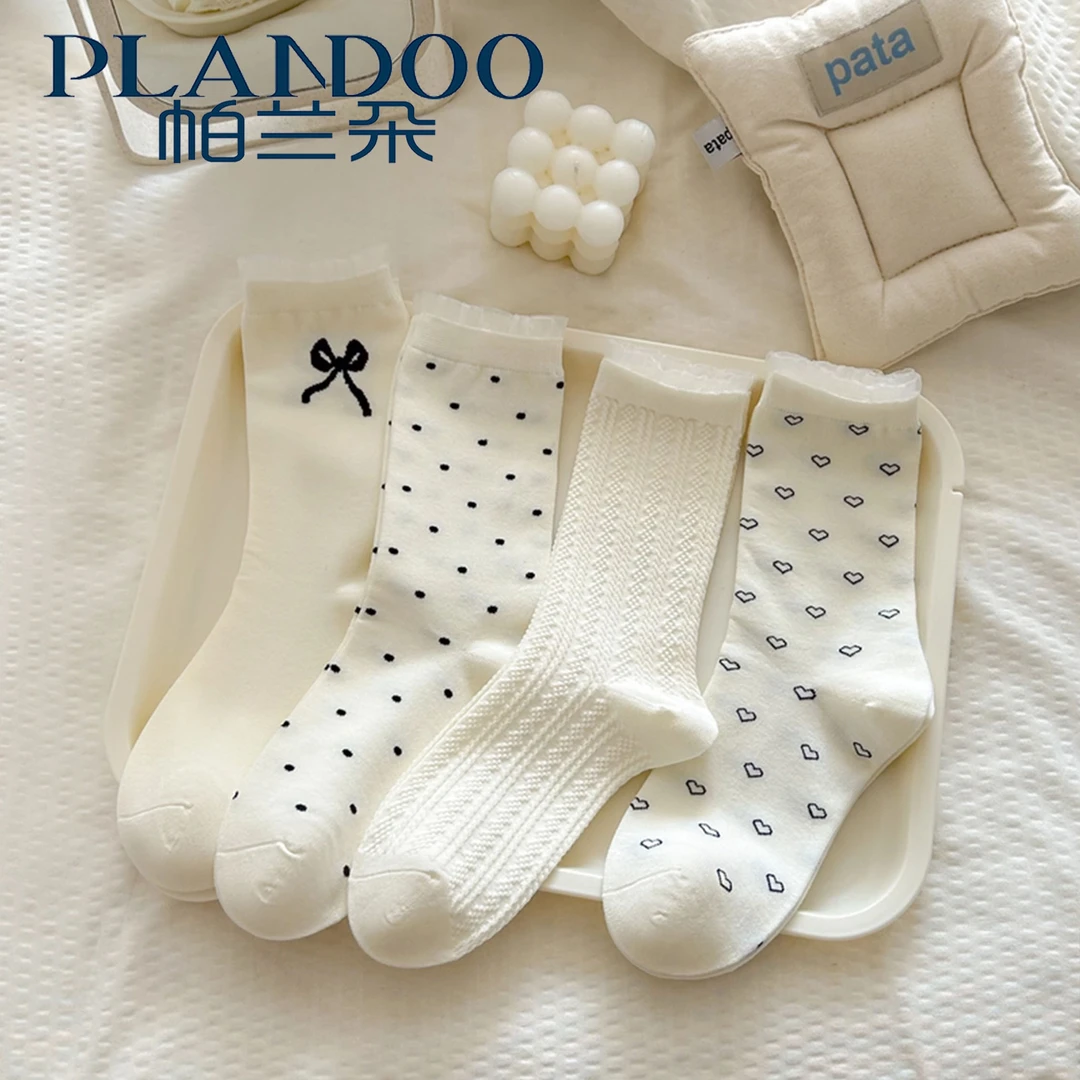 春夏薄款女袜ins风白色袜子中筒女袜不臭脚百搭女袜学生搭小皮鞋