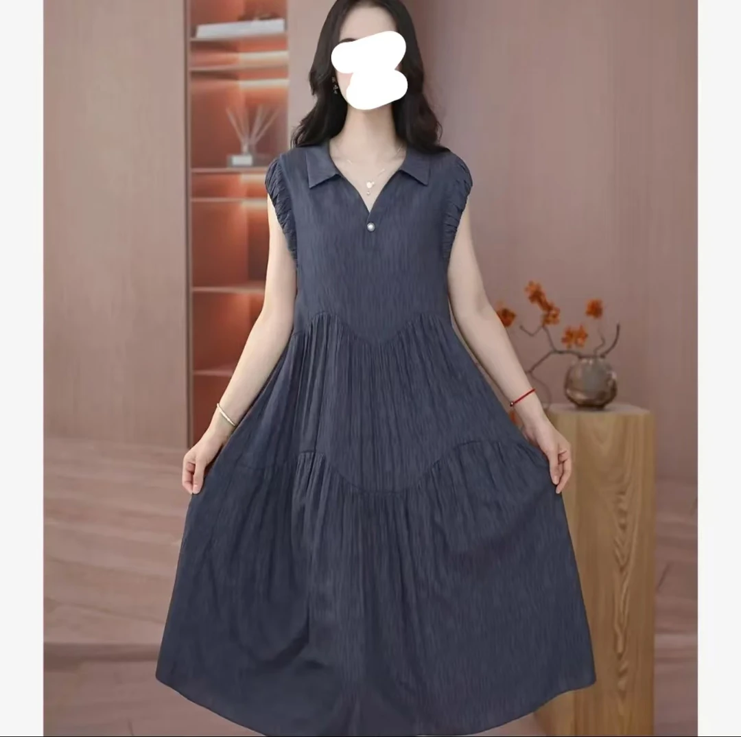 2025夏季新款气质优雅减龄显瘦时尚高级女士中长款连衣裙