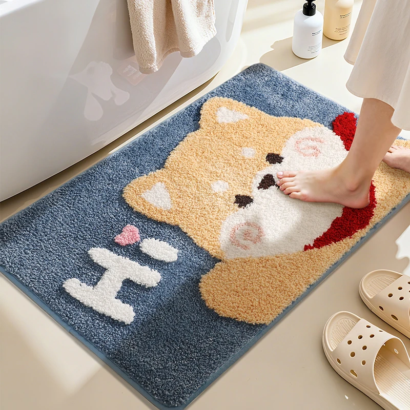 卫生间地垫浴室门口吸水脚垫洗手间专用垫子家用厕所卡通防滑地毯