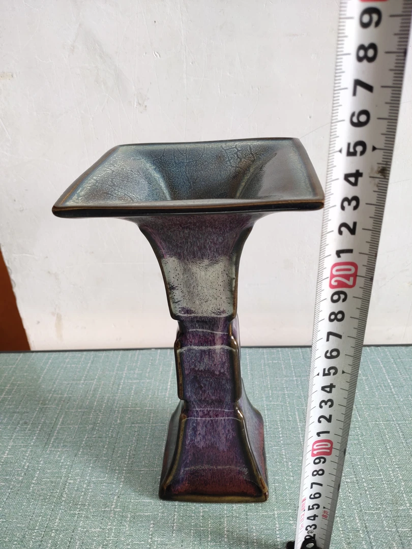 钓官窑玫瑰紫的花鼓