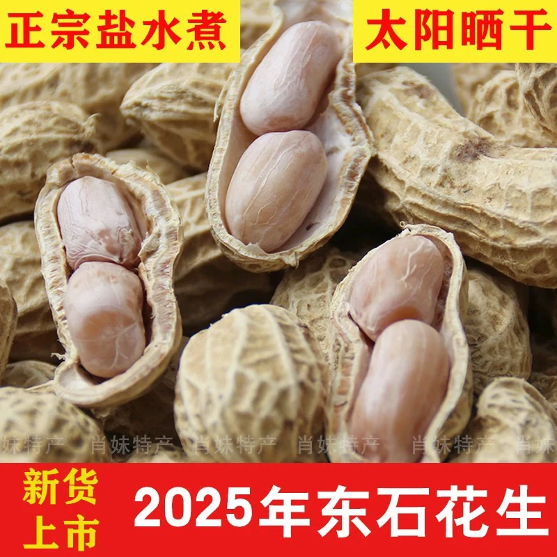 客家梅州平远东石水煮白晒干花生咸干天然农家自晒原味土特产