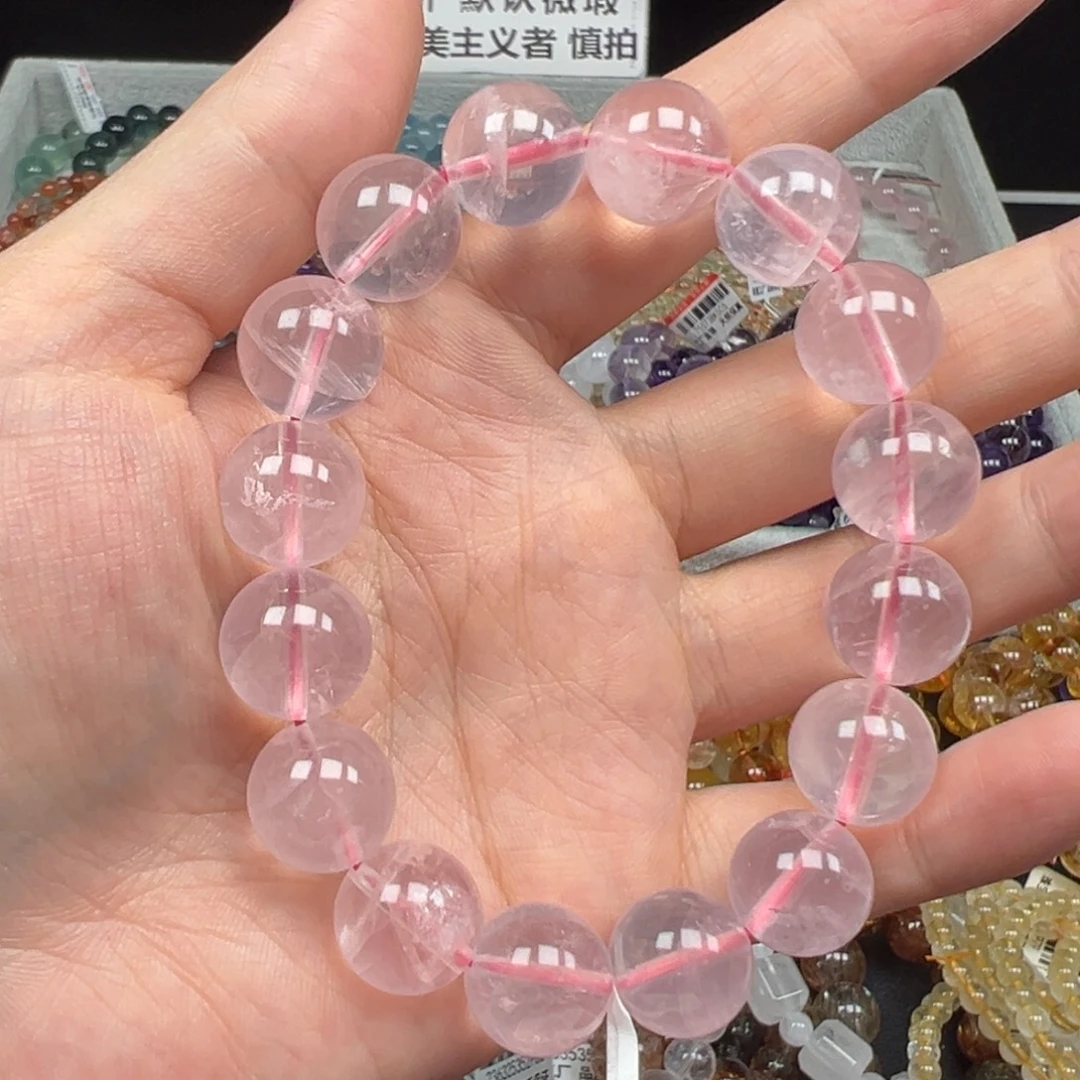 烟晶未镶嵌手链卡13冰透星光粉水晶16