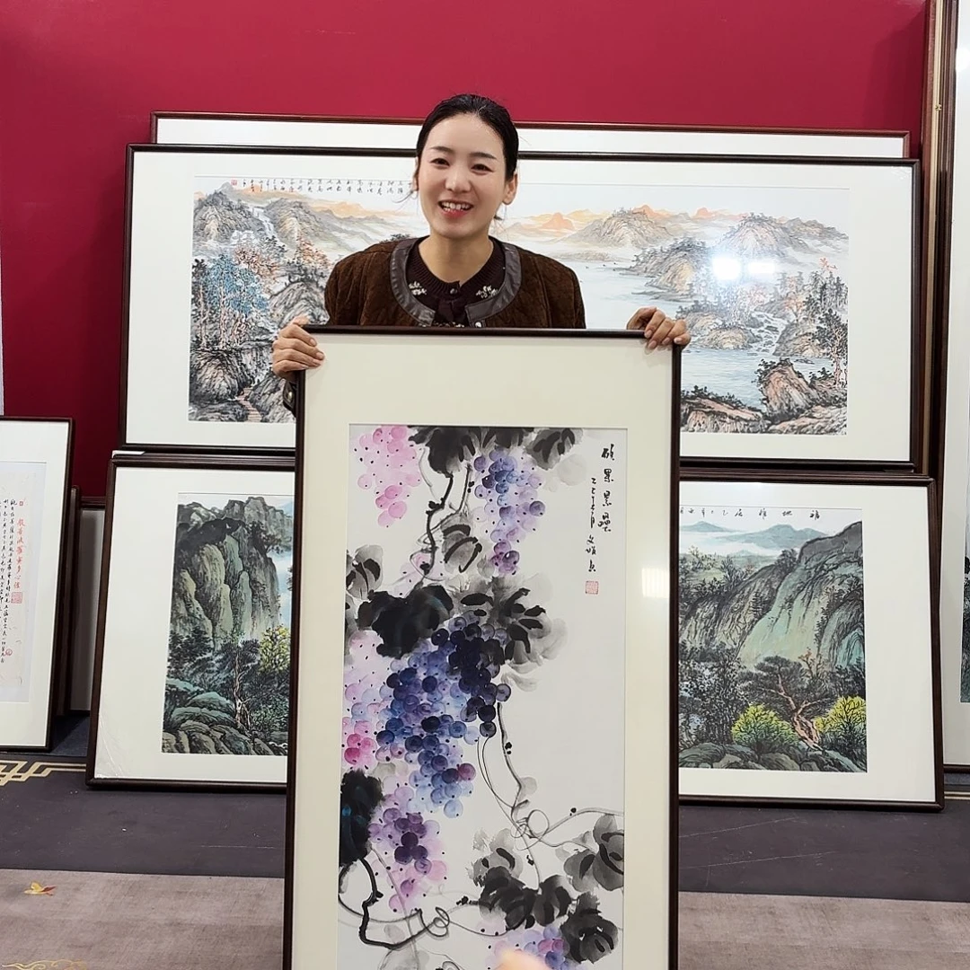 国画手绘作品120-60尺寸