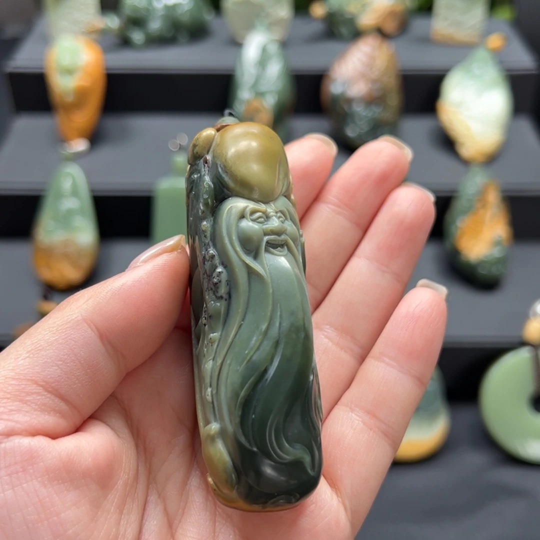 天***涯岫岩河磨玉（透闪石质玉）未镶嵌颈饰