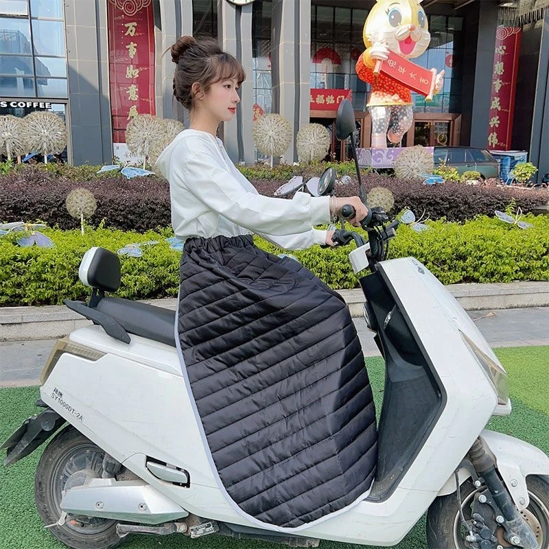 加厚保暖防风护腿神器电动车挡风护膝裙冬季加绒骑车电瓶车半身裙