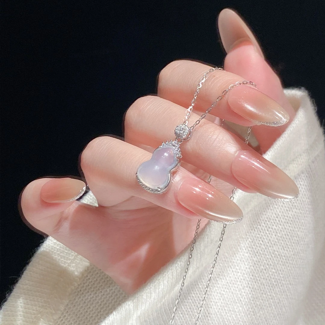 坠链均925银锆石 葫芦项链女款纯银2025新款高级新年女友闺蜜礼物