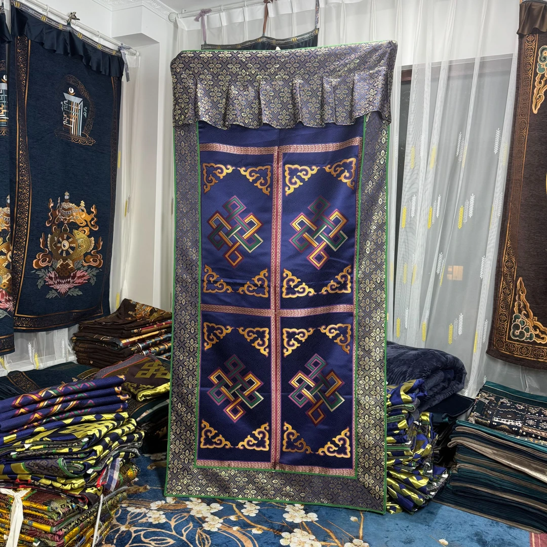 拉萨发货藏式新款门帘纯手工缝制品质优质家用加厚冬天专用轻奢