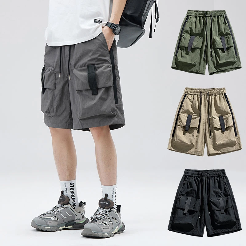 1175短裤夏季户外冰爽情侣款立体口袋工装短裤五分休闲裤