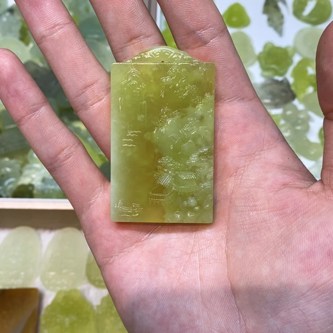 岫玉未镶嵌吊坠(不含链)