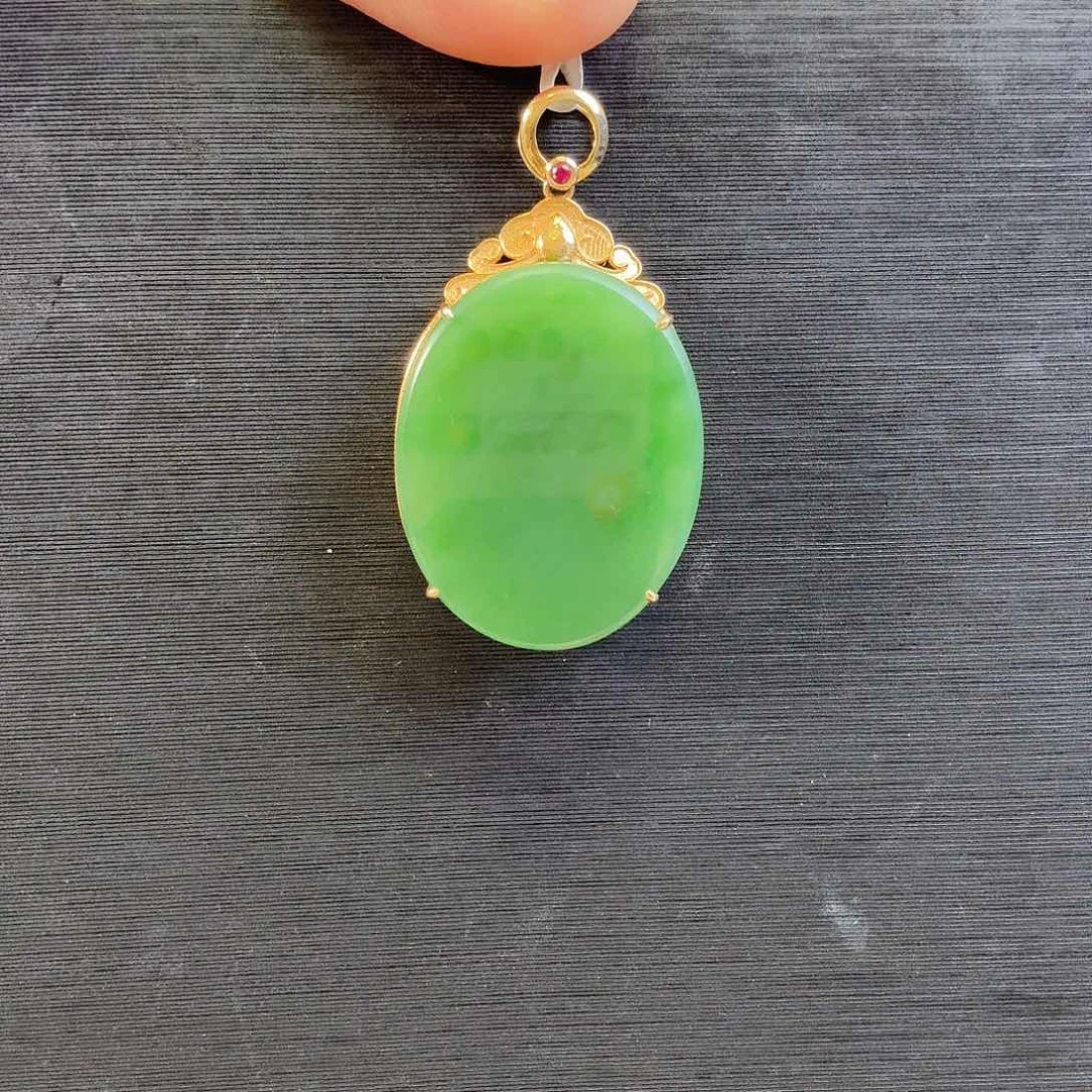 颈饰18K金镶嵌和田玉水*姐仓库