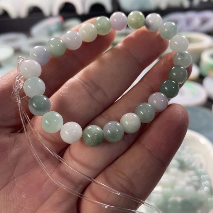 翡翠未镶嵌手链天然缅甸翡翠a货手串