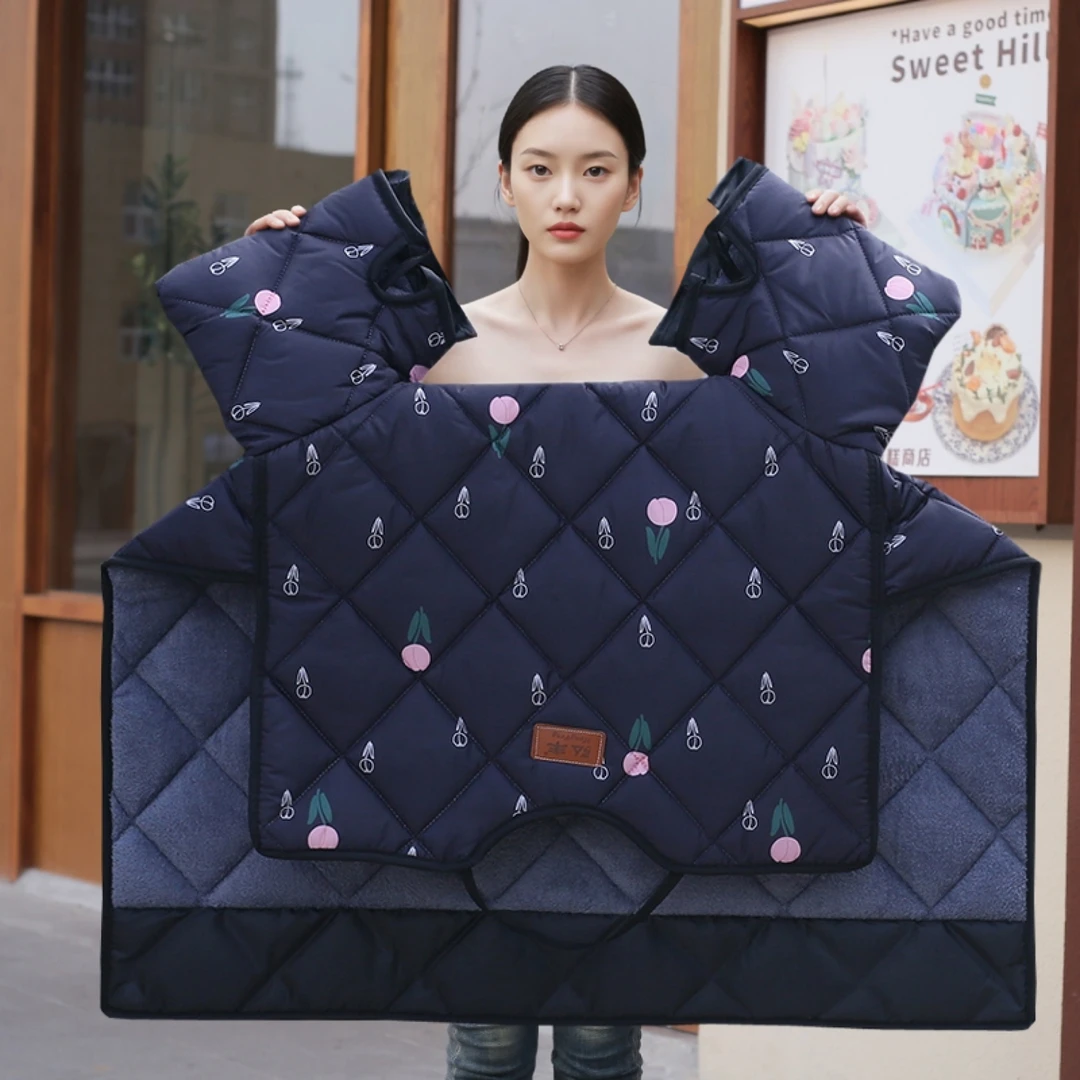 电动车冬季挡风被加大加厚加绒防水防寒防风保暖四季通用