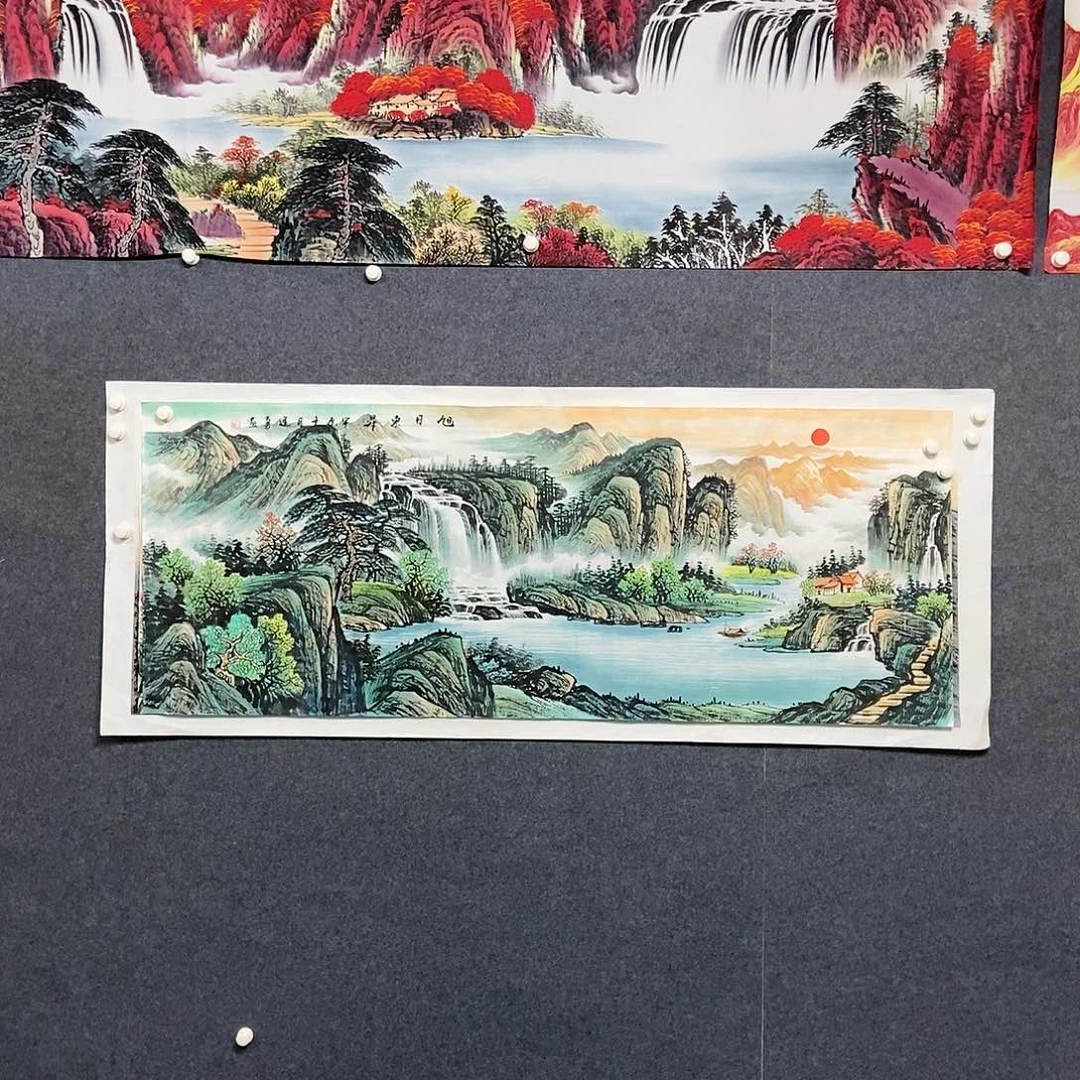 国画小六尺山水一副