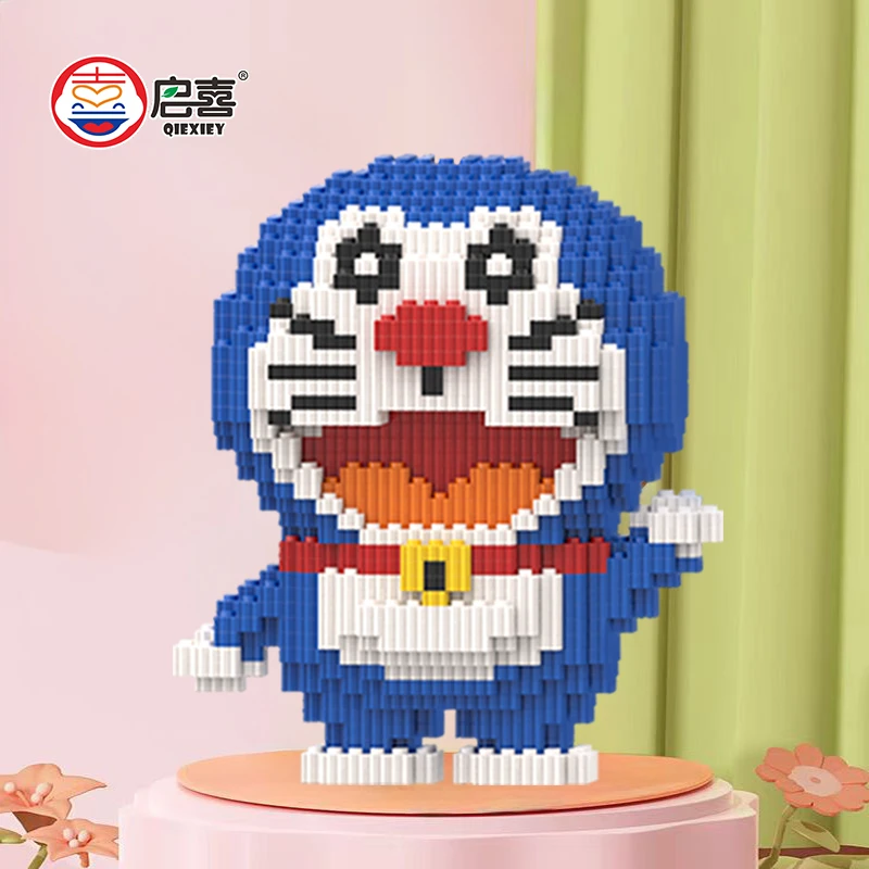 【文创好物】小多啦A梦颗粒积木拼插玄关摆件积木男女客厅手益智