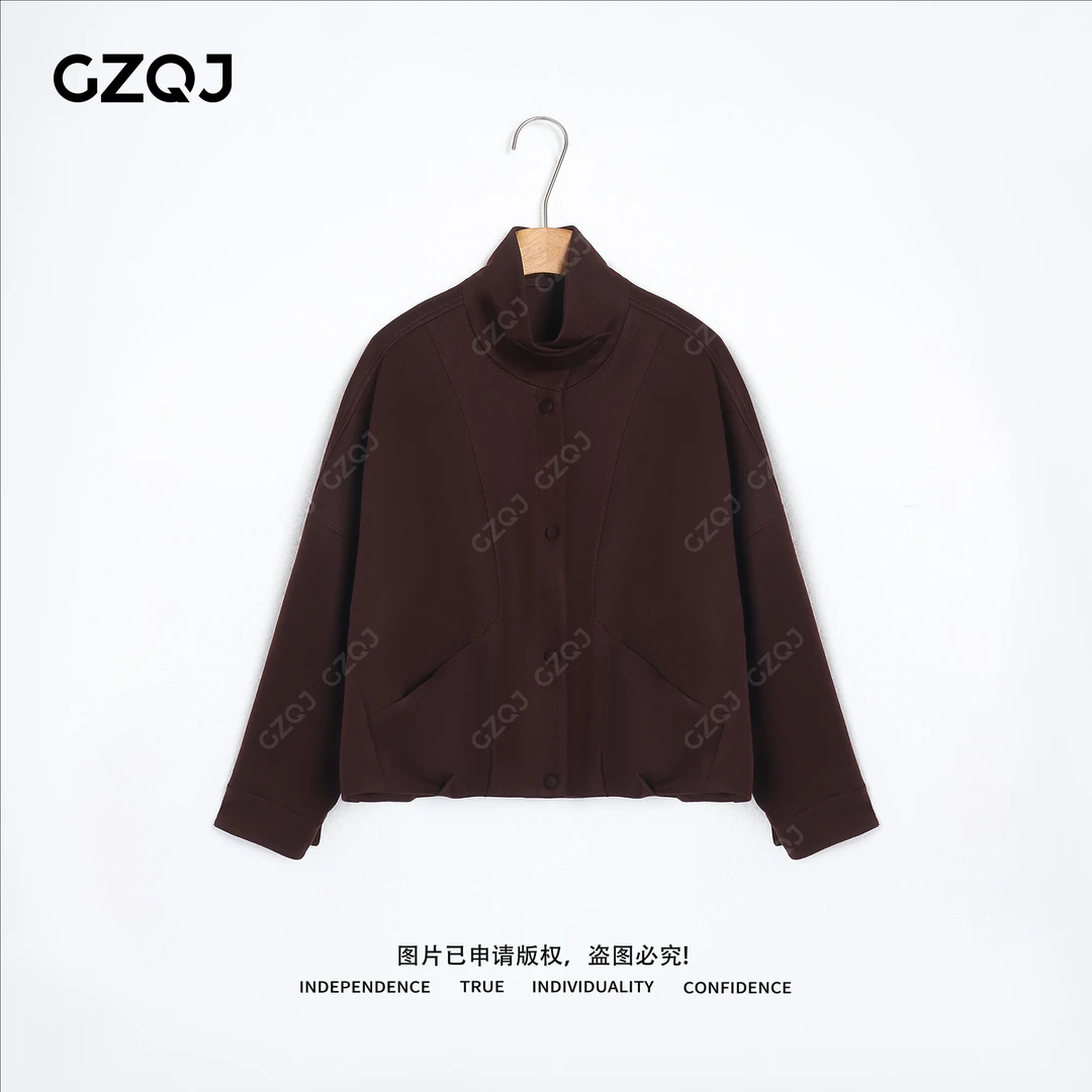 老琴私服【林肯公园】琥珀流光风时尚立领长袖外套女秋季新款6222