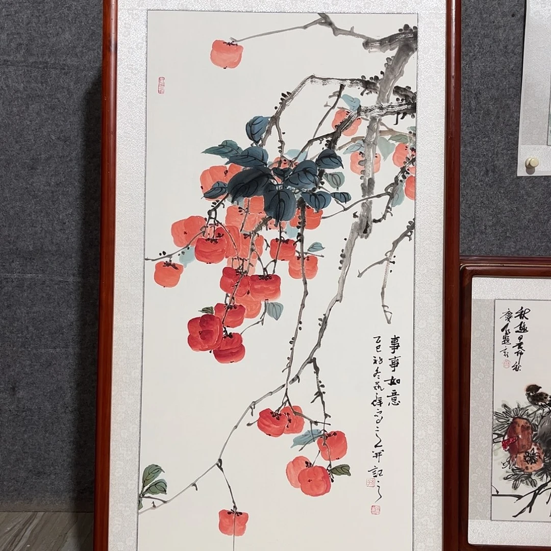 国画书画作品带框63×123