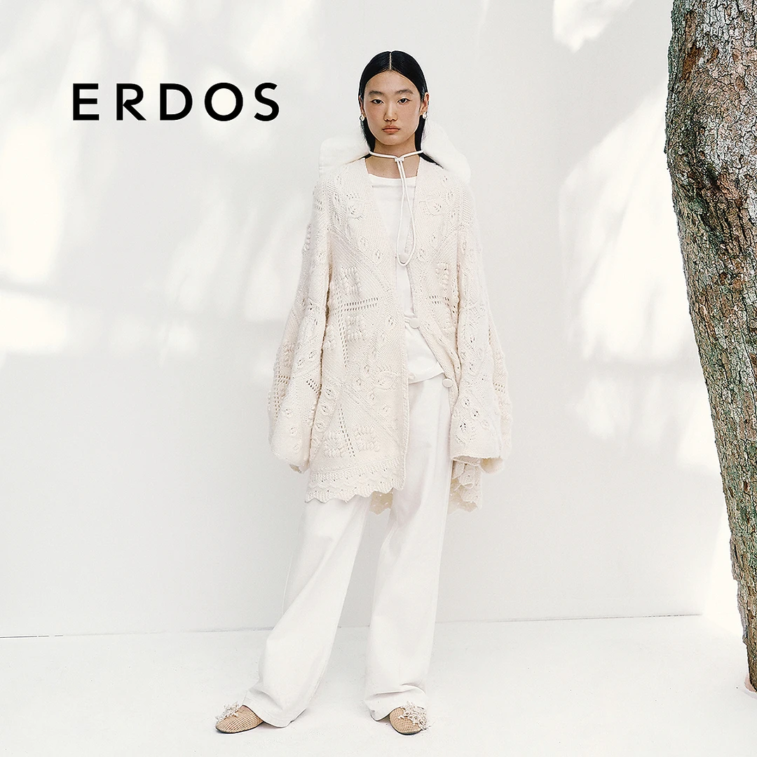 ERDOS 白色水洗牛仔裤女25年夏季新品棉质宽松休闲百搭直筒长裤