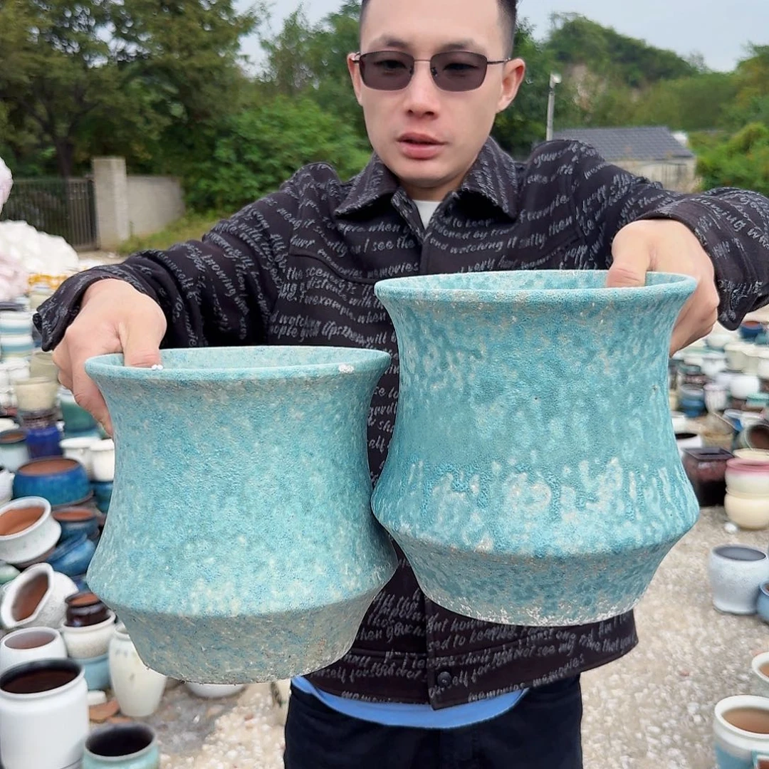 紫砂花盆口20高20（束腰泡泡两