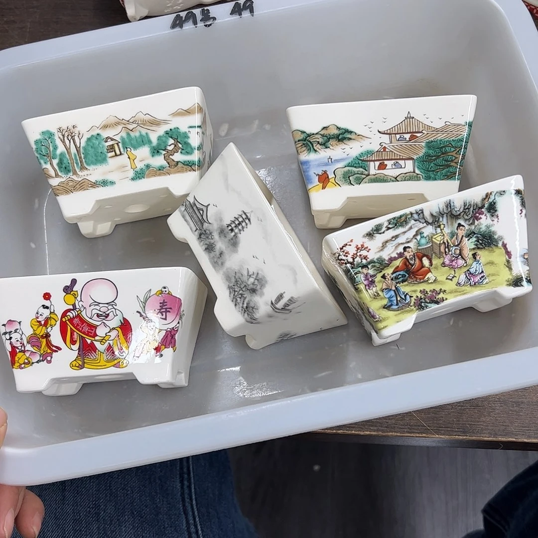 紫砂花盆49号瑕疵5个10/7.5/5cm