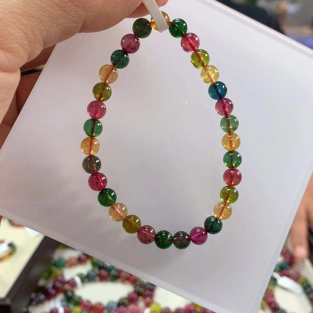 碧玺未镶嵌手链6.2左右