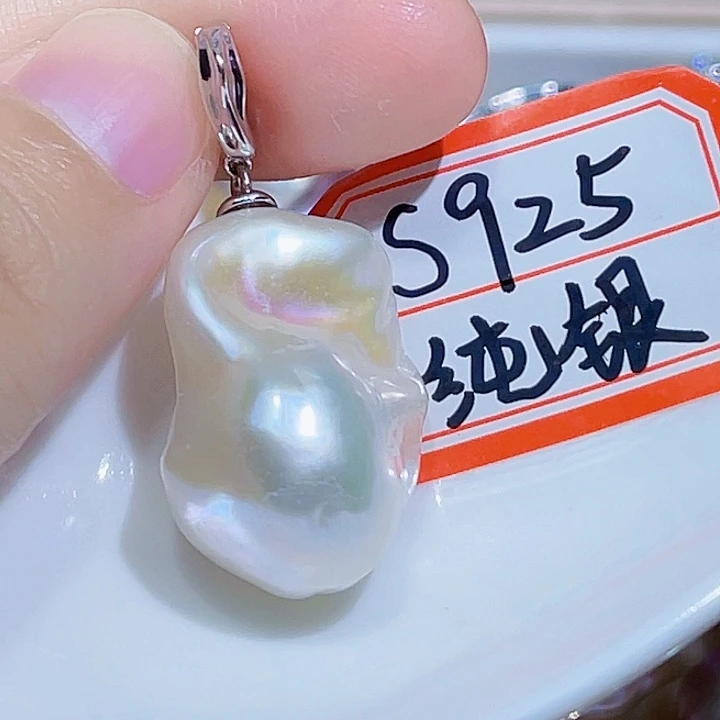 淡水珍珠银S925镶嵌颈饰