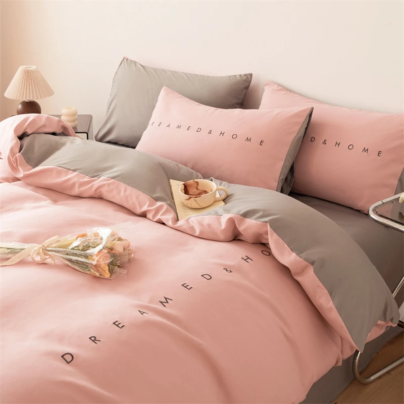 新款高档四件套被罩床单款单双人三件套透气被套A类母婴宿舍床单