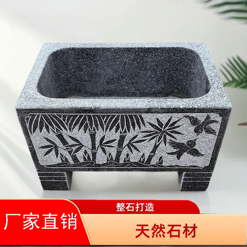 户外庭院花岗岩洗衣池一体式石头拖布池(县城或者市区物流站自提)