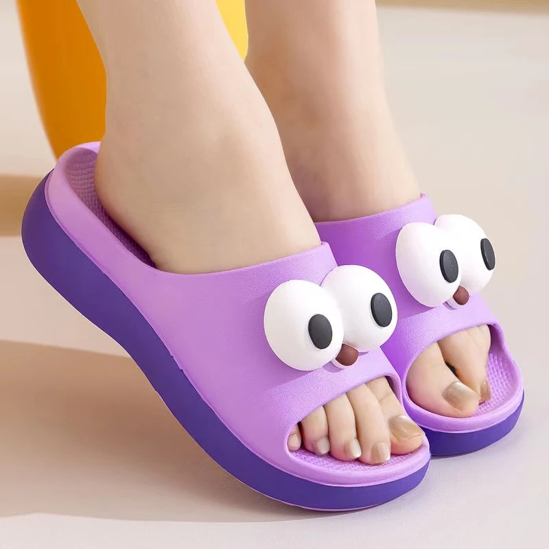 夏季拖鞋女厚底日常外出软底耐磨增高可爱居家防水防滑时尚女拖鞋