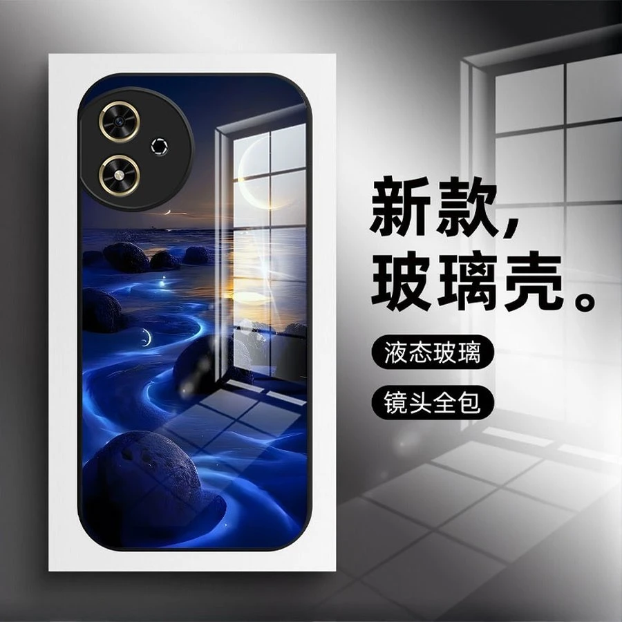 适用于荣耀畅玩50[5G]手机壳木纹夜色网红保护壳畅玩60Plus高级感