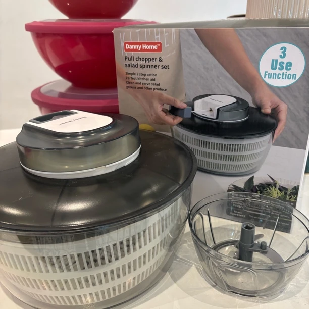 Danny Home 手动蔬菜沙拉脱水器 家用沥水篮多功能洗菜盆