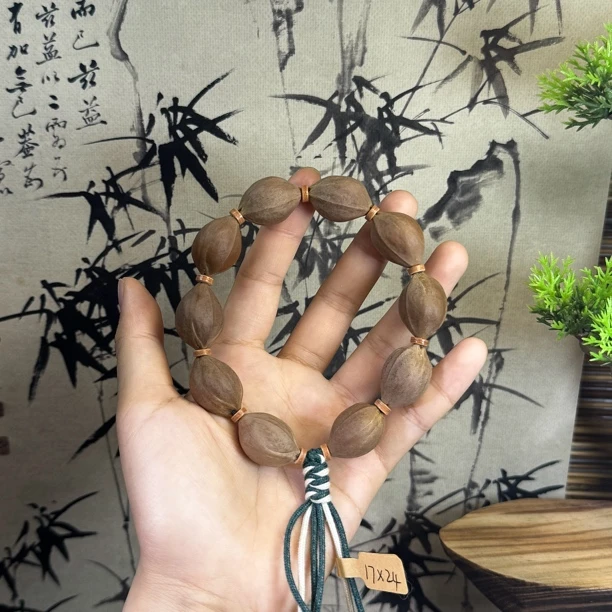 【鼎顺铁核】17MM尺寸梅林老树铁核原生态素串手串三花鲨鱼背