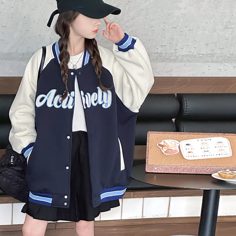 女童外套秋装2025新款洋气中大童网红上衣6-12岁春秋款儿童棒球服