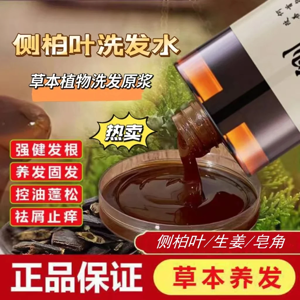 正宗侧柏叶洗发水控油丰盈蓬松改善扁塌去屑止痒柔顺滋润强韧发根