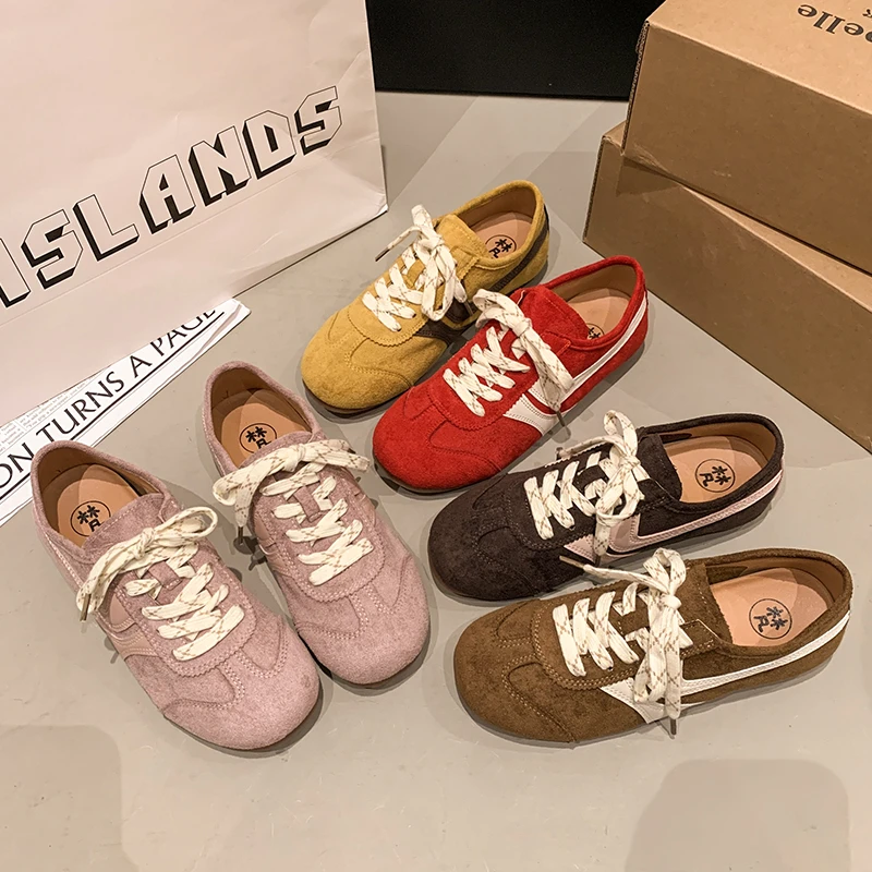 美式复古软底阿甘鞋女2025新款秋季运动休闲鞋小众潮款百搭德训鞋