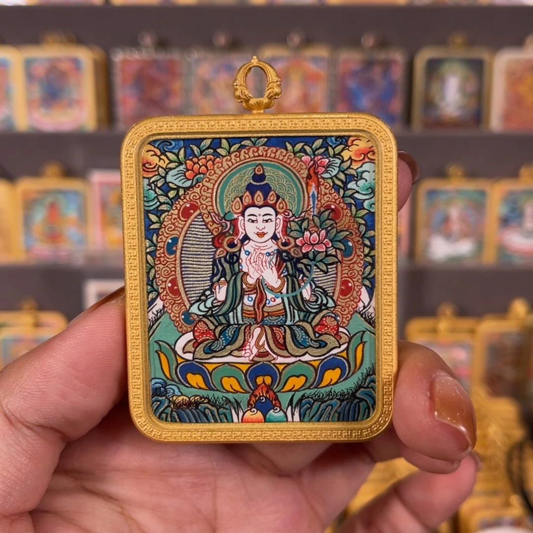 吊坠虚空藏青海热贡唐卡